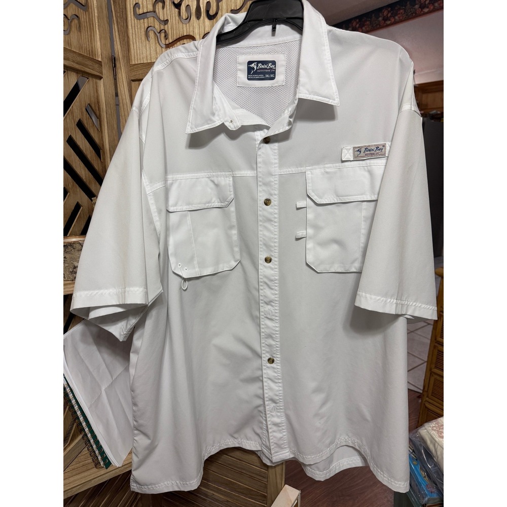 Bimini Bay‎ Mens 3X Fishing Shirt Vented Short Sleeve Button Up
